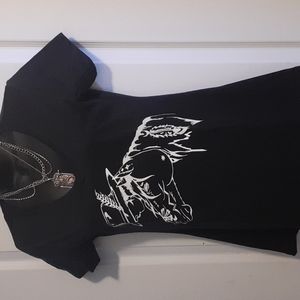 New M Blk Women's Fitted Tshirt cowgirl style